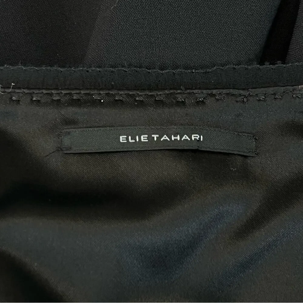 Elie Tahari Black Belted Wool Fit & Flare Dress‎ Size 0 - Picture 12 of 13